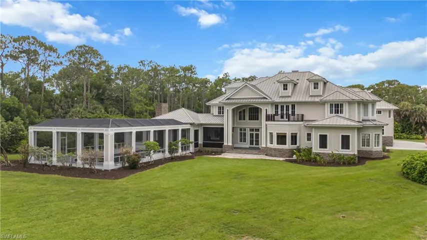 View of Back of Property Set on 5 Acres with Resort-Style Pool