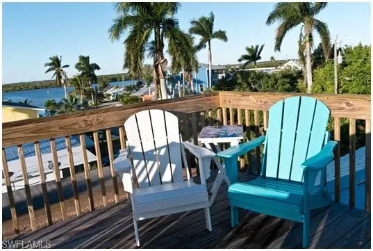Wooden terrace with a water view