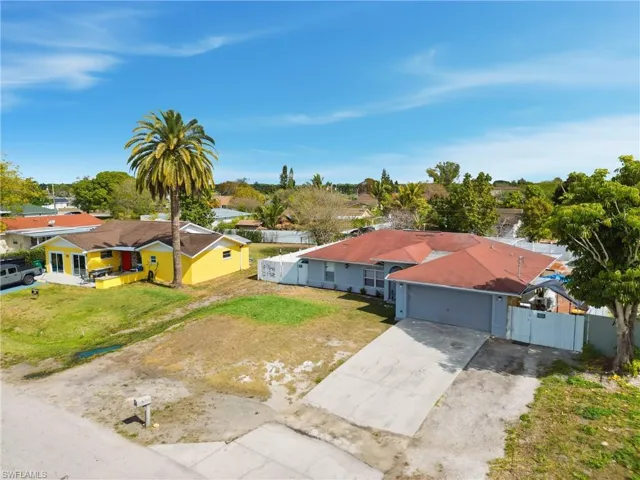 Aerial view of residential area