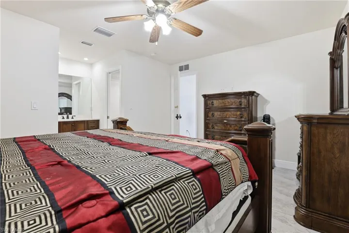 Bedroom featuring a ceiling fan