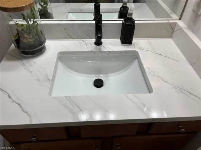 Bathroom view of a sink