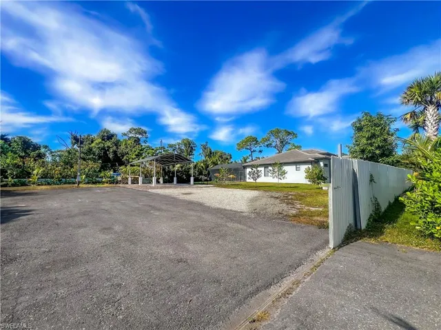 View of asphalt driveway