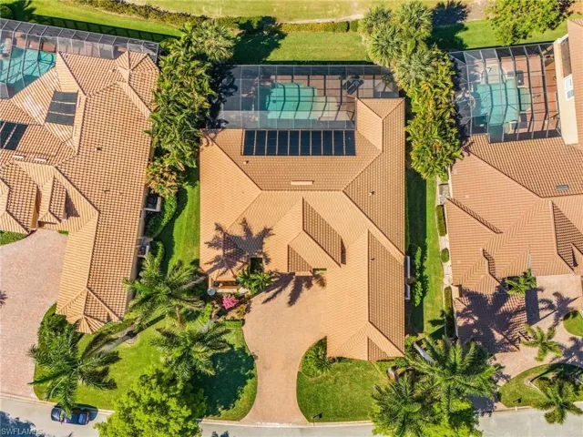 Bird's eye view of a pool