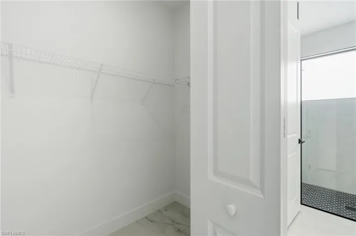 White wire shelving system