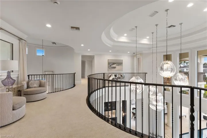 Balcony to 3 bedrooms and media room