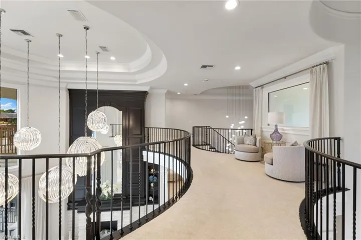 Balcony to 3 bedrooms and media room