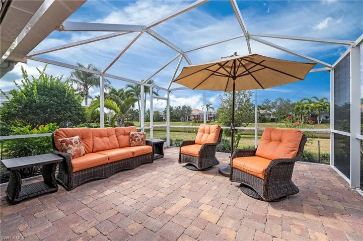 28528 Hammerhead Ln Bonita Springs 34135 - Screened patio gives you an option for more sunshine