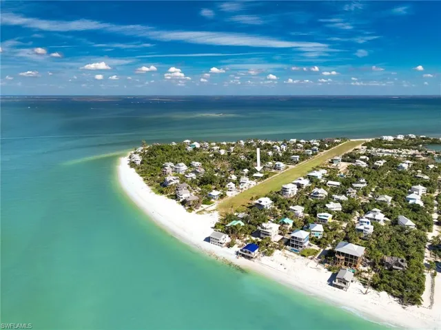 Bird's eye view featuring a water view and a view of the beach
