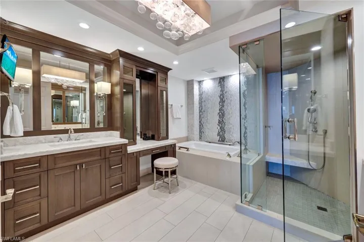 Beautifully renovated primary bathroom