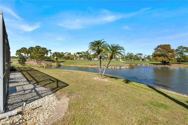 Backyard with Lake and Golf Course View