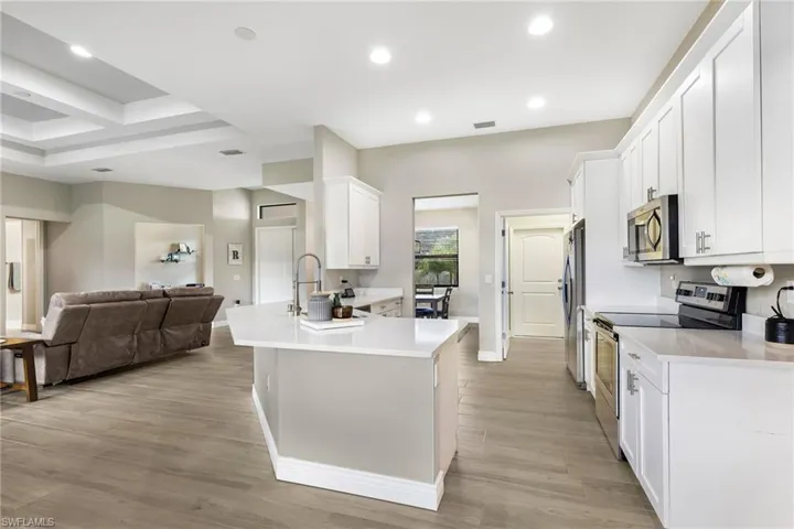 KITCHEN OPEN TO LIVING ROOM