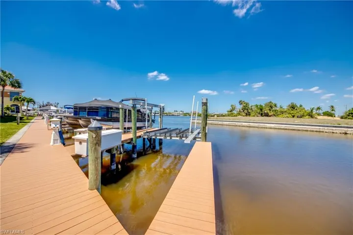 Your gulf access private composite dock with water & electric.