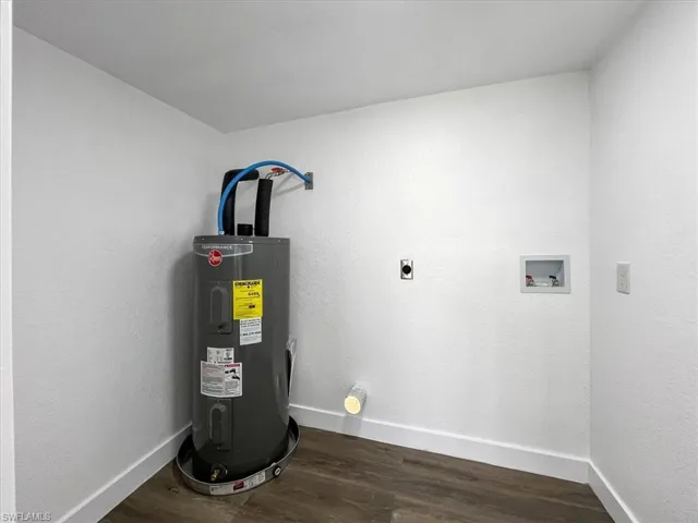 Utilities featuring electric water heater