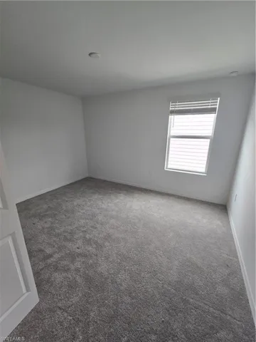 2nd carpeted spare room with baseboards