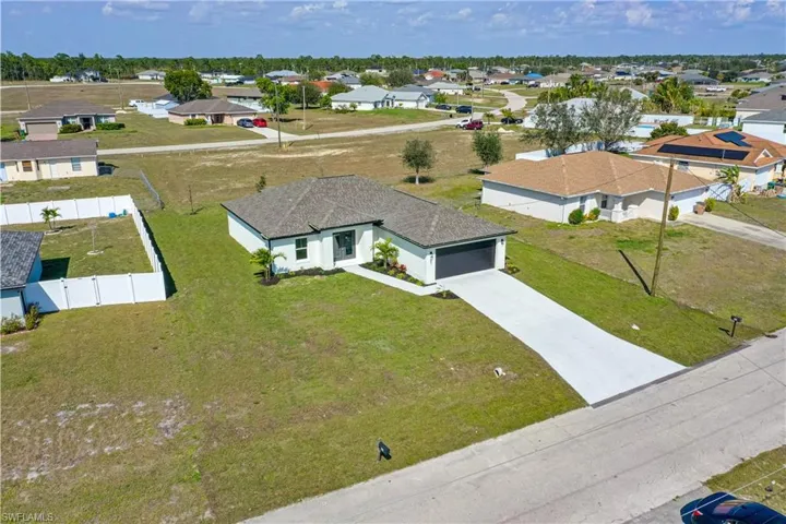 Aerial view with a residential view