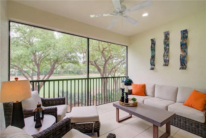 Southern facing Lanai with golf view