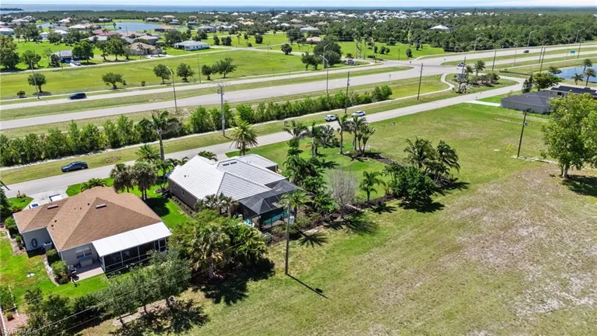 Aerial view of back of home