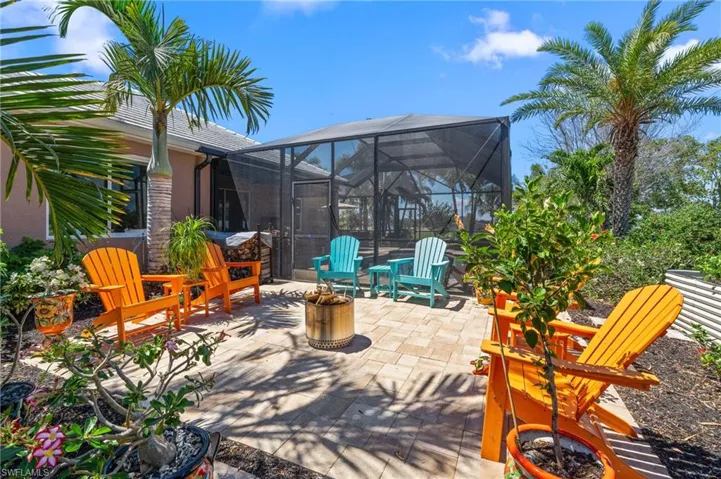 View of patio / terrace with a lanai