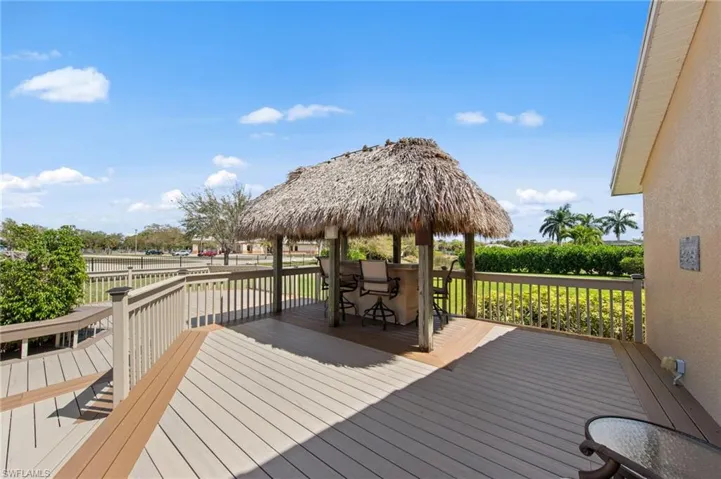 Deck featuring a gazebo