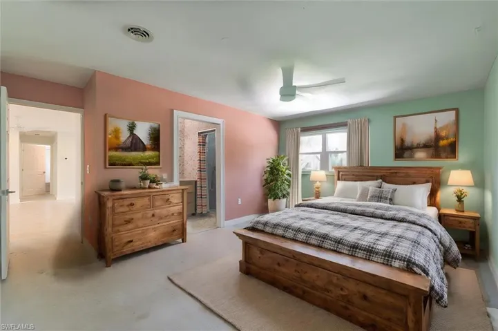 Bedroom with ceiling fan