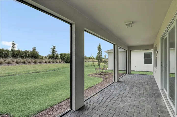 Covered patio with screen enclosure