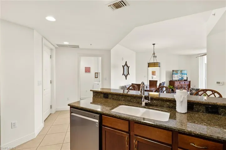 Kitchen over looking the entire living space!