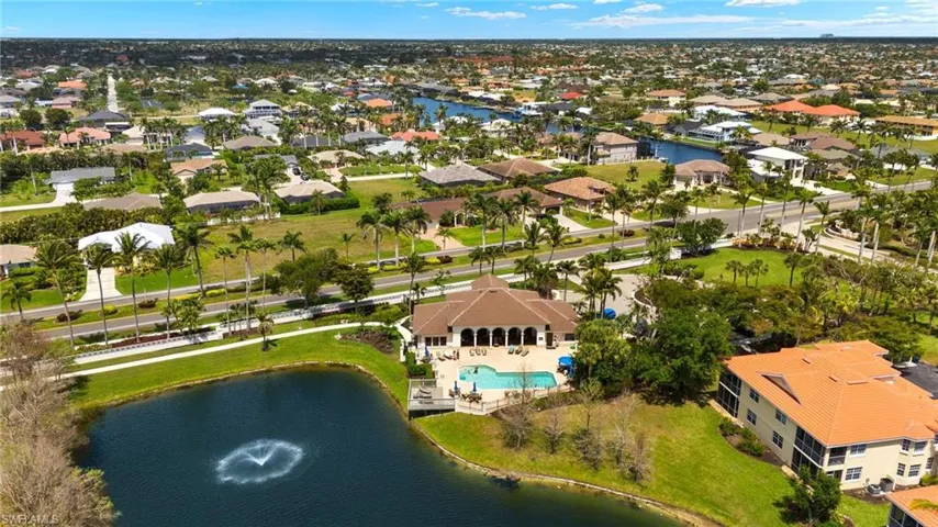 Drone view of the clubhouse! Look at that heated pool!!