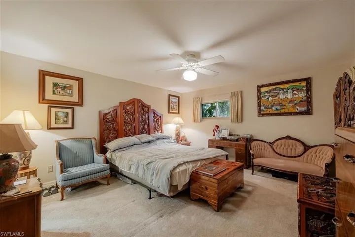 The spacious master bedroom offers room for your king sized furniture .3145 Shell LN, Fort Denaud, FL 33935