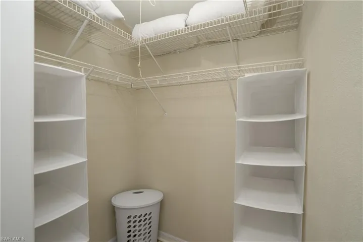 View of walk in closet