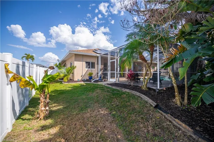 Fenced yard