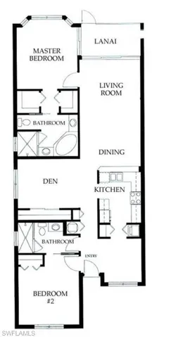 2 Bedroom 2 Baths Den