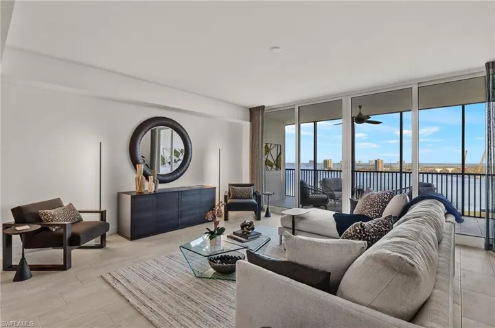 Living room space is large and open , great for entertaining with spectacular views