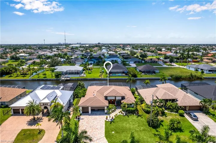 Birds eye view of property