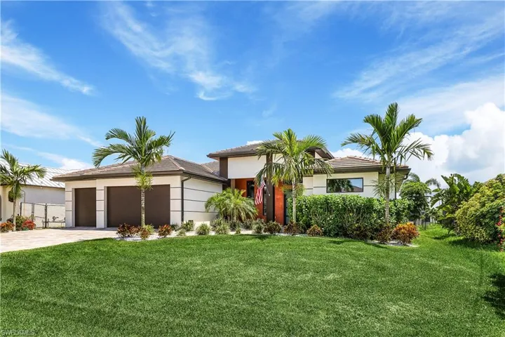 View of front of home with a front lawn
