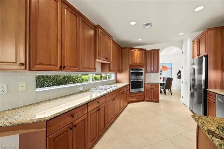 Horizontal window for added daylight in kitchen