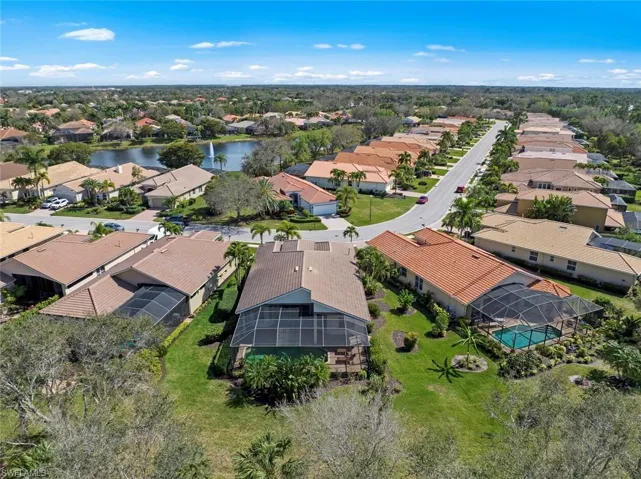 Aerial view of rear of home