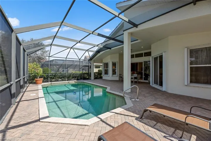 Outside corner looking back at pool & covered area