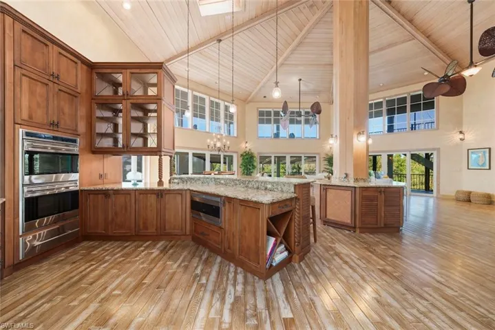 Beautiful custom kitchen with double wall ovens.