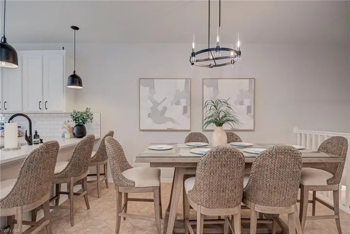Dining room featuring a chandelier