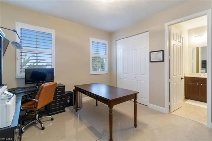 View of carpeted office