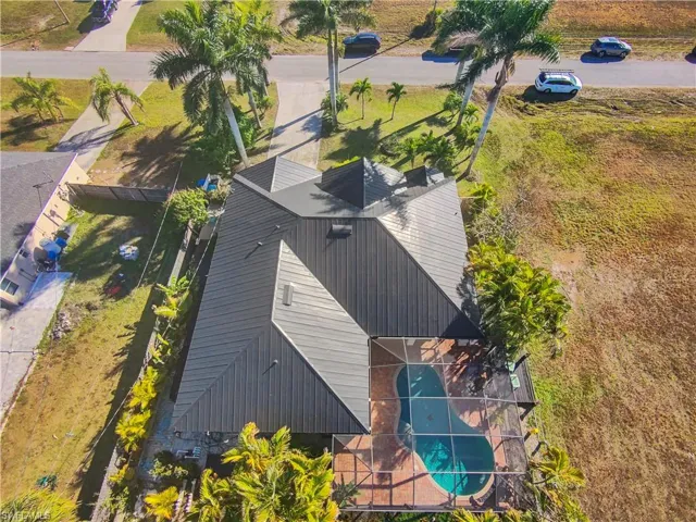 Bird's eye view of a pool