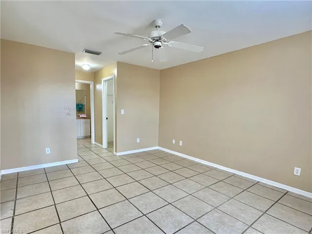 Primary Suite Bedroom with new fan/light
