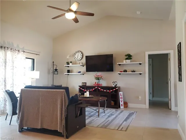 Living room leading to the primary suite