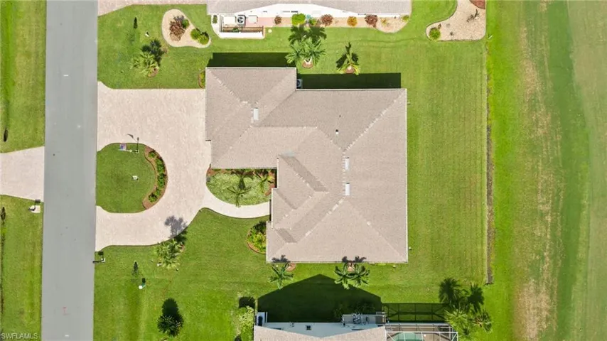 Ariel view of lot and home, plenty of room for a pool.
