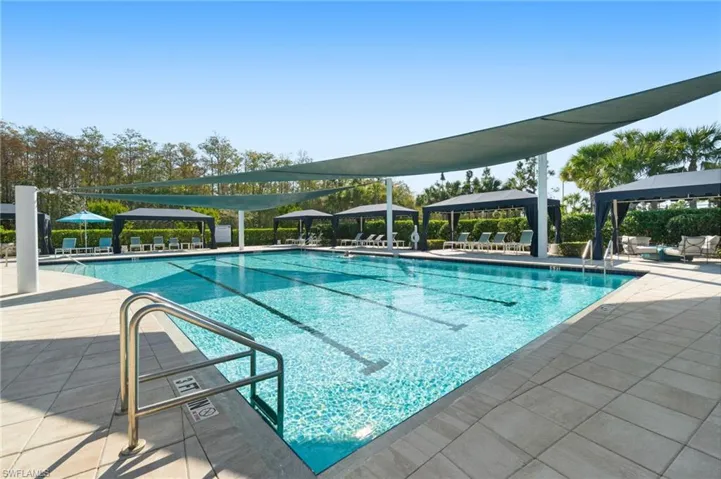 Shaded lap pool