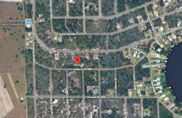 Aerial overview of property's location