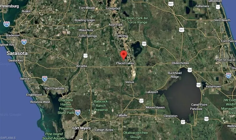 Aerial overview of property's location