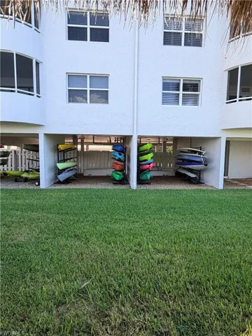Kayak, bike and paddleboard storage
