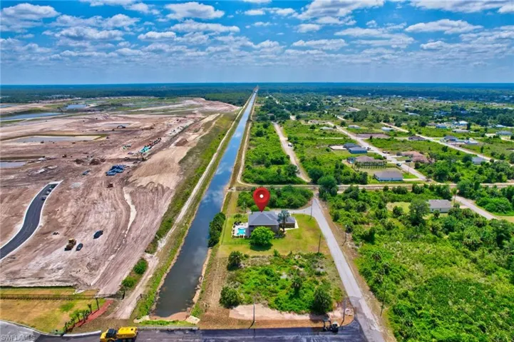Freshwater canal empties in to Hickey Creek - with a portage