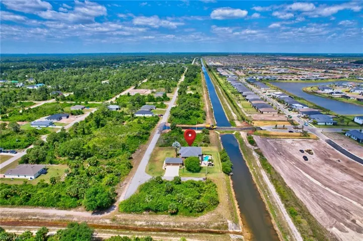 Freshwater drainage canal - River Hall on right